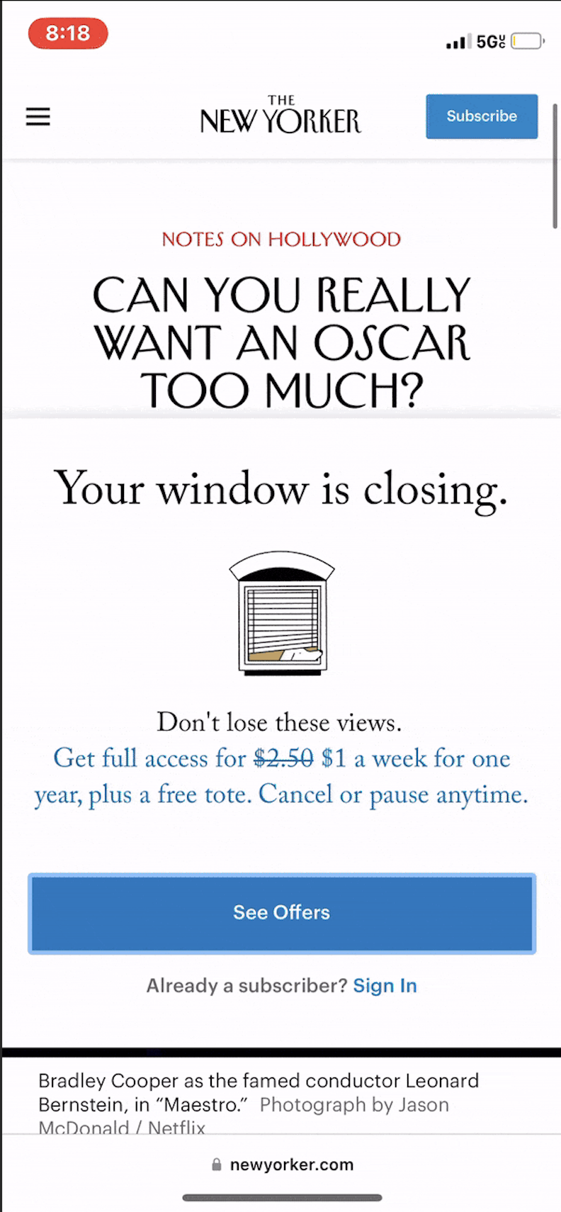 new yorker paywall